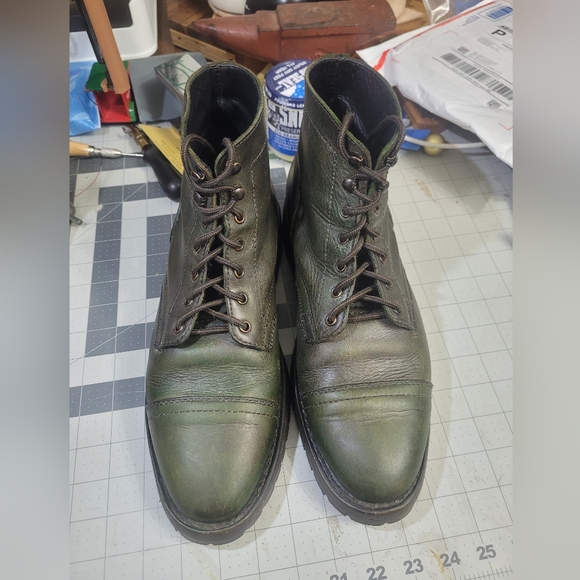 Thursday Boot Company Captain Lace Up Leather Boots in Green Men’s Size 9 - Picture 3 of 6